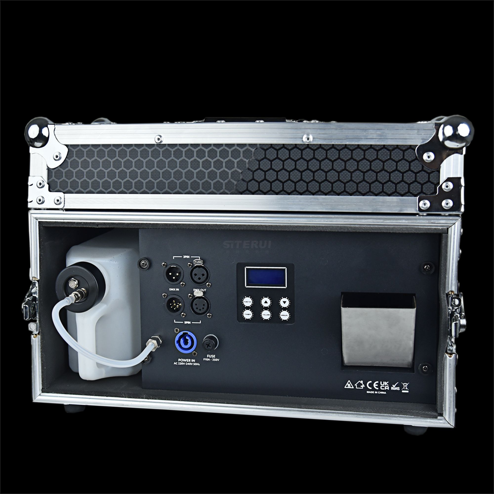 1000W morning haze machine, DMX+LCD with flight case